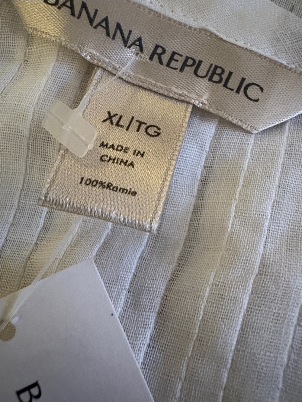 Banana Republic White Linen Pintuck Button-Front Midi Dress. Ramie. Cotton - Picture 5 of 15